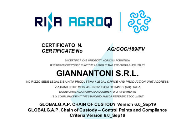 Certificato globalcap